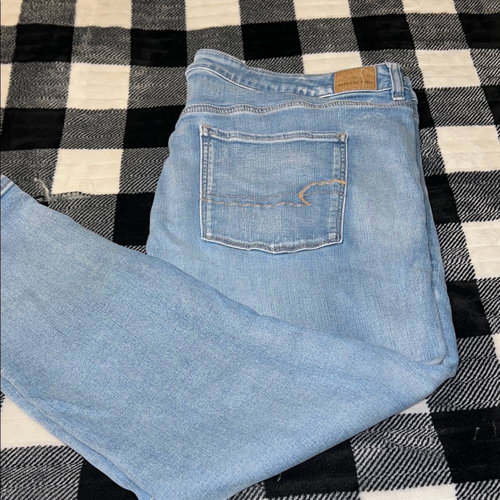 American Eagle Light Blue Denim Skinny Jeans - Picture 6 of 7